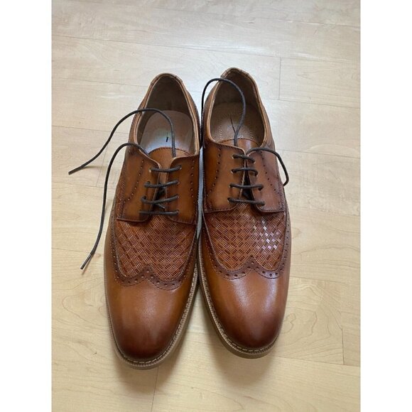 Stacy Adams NEW Men "Fallon" wing tip oxford shoe sz 9 BNWT flaw*missing insole - Picture 2 of 9